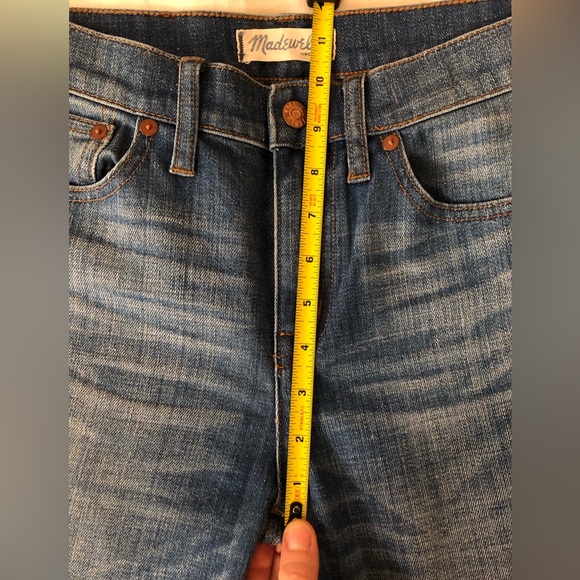 Madewell Flea Market Flare High waisted Whiskers Size 25 Blue Denim Jeans - Picture 14 of 14